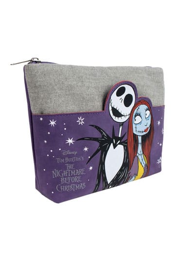 Nightmare Before Christmas Make Up Bag Jack & Sally Purple