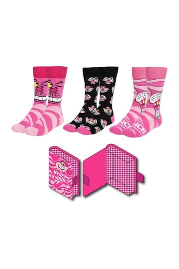 Disney Socks 3-pack Alice nel paese delle meraviglie Cheshire Cat 36-43