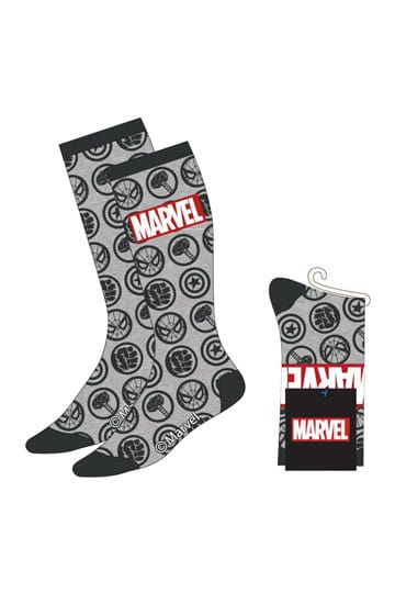 Marvel Socks Avengers Faces Grey 38-45