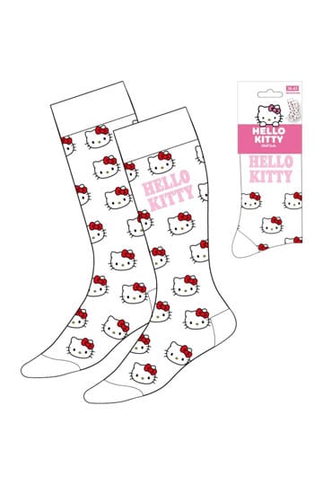 Sanrio Socks Hello Kitty Face White 36-43