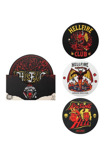 Fremde Things Coaster 4-Pack Hellfire Club