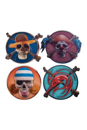 One Piece Coaster 4-Pack Characters #1