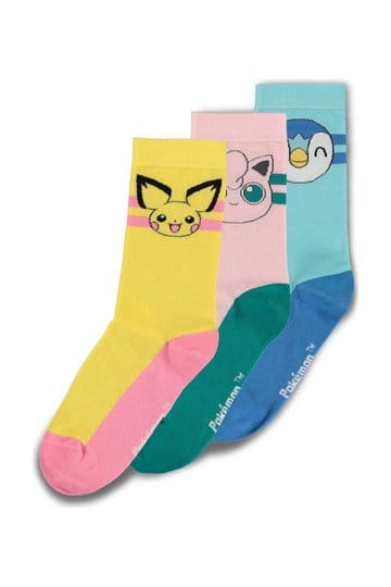 Pokémon Chaussettes 3-Pack Crew 39-42