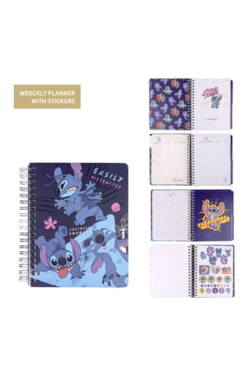 Lilo & Stitch Weekly Planner med klistremerker Stitch lett distrahert