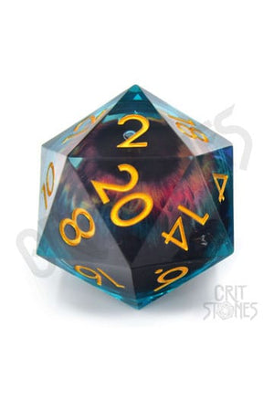 Critstones Liquid Core Dice D20 Eye of the Oracle 5 cm