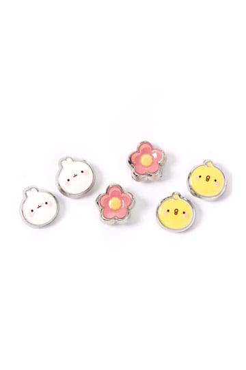 Molang Stud Earrings 3-pack Molang and Piu Piu