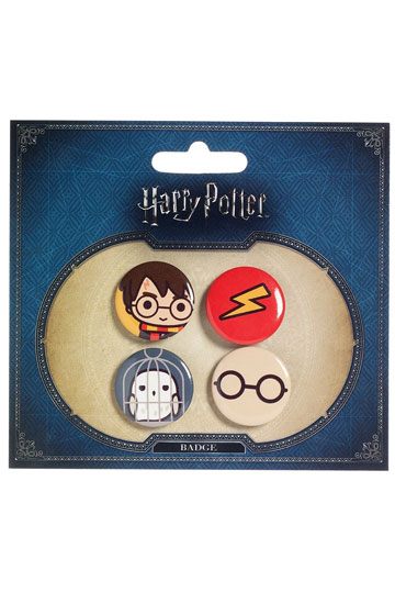 Harry Potter Cutie Butte Badge 4-Pack Harry Potter & Hedwig