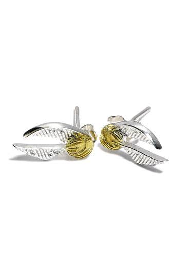Harry Potter Golden Snitch Stud Earrings (Sterling Silver)