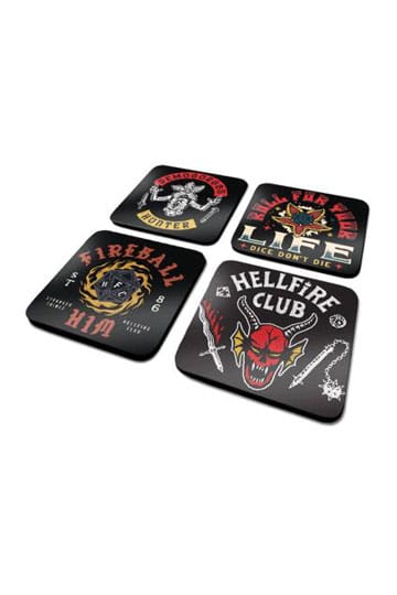 Stranger Things 4 Coaster 4-Pack Hellfire Club