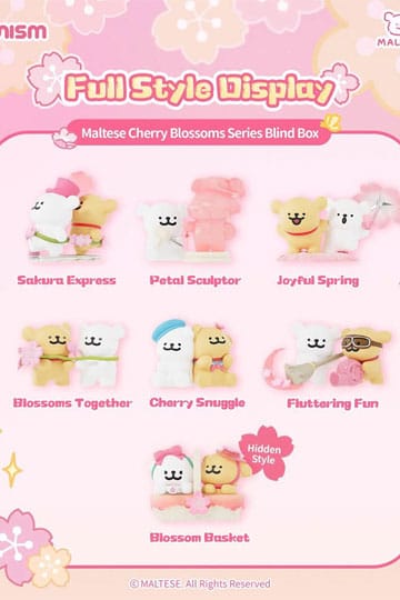 Maltese Cherry Blossoms Series Mini Figures 10 cm Display (6)