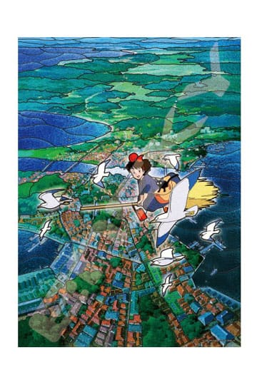 Kiki's Delivery Service Jigsaw Puzzle Stained Glass Koriko City's Sky (500 pieces)