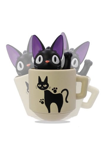 Kiki's Delivery Service Round Figurine Kiki con su taza 6 cm