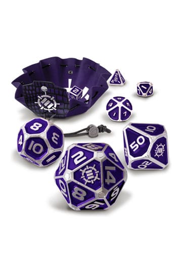 Forbedre Tabletop Series Metal RPG DICE Set Purple (7)