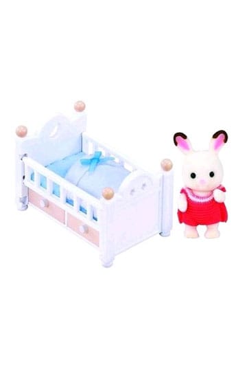 Sylvanian Families : Figurine Lapins en chocolat bébé avec lit bébé 5 cm