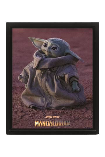 Star Wars: The Mandalorian Framed 3D Effect Poster Pack Grogu 26 x 20 cm (3)