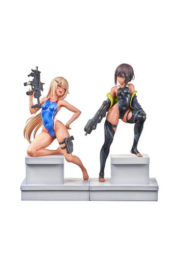 Arms Note Statue 1/7 Swim Team Bucho-chan and Kohai-chan 22 cm