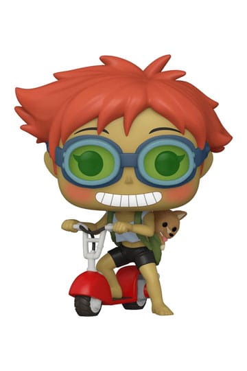Cowboy Bebop POP! Figurine en vinyle d'animation Edward sur scooter avec Ein 9 cm