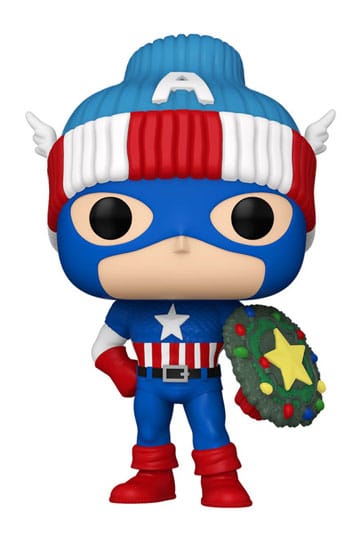 Marvel Pop! Vinyl Abbildung Urlaub Capt. Amerika 9 cm