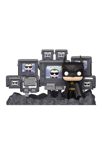 Batman 85 aniversario Pop Moments Deluxe Vinyl Figuras Batman en Batcave 9 cm