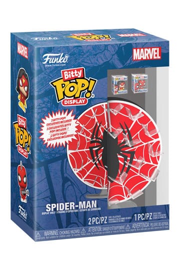 Marvel Bitty Pop! Mostrar con 2 figuras de vinilo Spider-Man Web