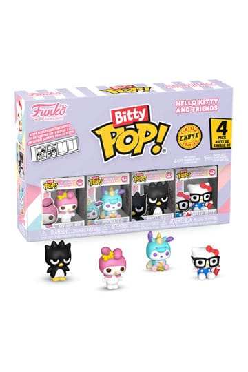 Ciao Kitty e i suoi amici Bitty POP! Figura in vinile, confezione da 4, serie 4, 2 cm