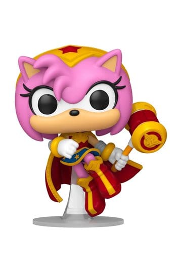 DC x Sonic the Hedgehog POP! Heroes Vinylfiguur Amy als Wonder Woman 9 cm
