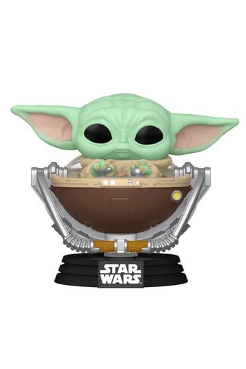 Star Wars: The Mandalorian og Grogu POP! Vinyl Bobblehead Figur Grogu i Barnevogn 9 cm