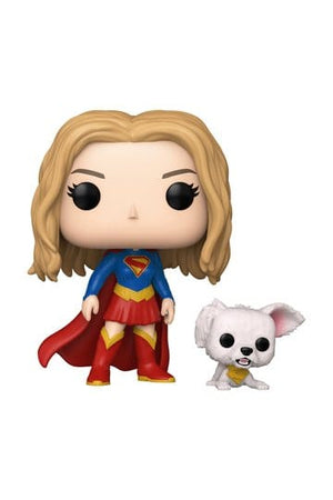 Süper Kız (2026) POP! Heroes Vinil Şekil Supergirl Köpek Yavrusu Kripto 9 cm