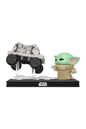 Star Wars: The Mandalorian og Grogu POP! Moment Vinyl Figurer Grogu med Polar Mus Droid 9 cm