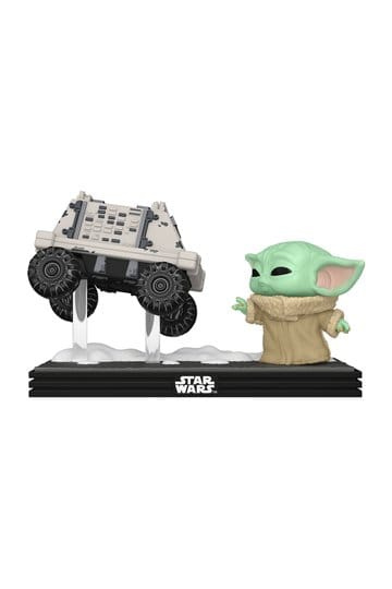 Star Wars: The Mandalorian og Grogu POP! Moment Vinyl Figurer Grogu med Polar Mus Droid 9 cm