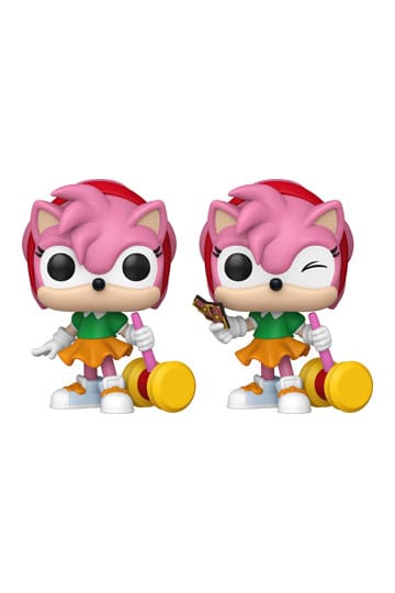 Sonic - Le Hérisson POP! Games Figurines en Vinyle Amy Rose avec Piko Hammer avec Chase 9 cm Assortiment (6)