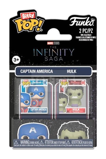 Marvel ist Bitty POP! Vinylfiguren 2er-Pack Cap & Hulk 2 cm