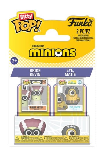 Minions Bitty POP! Vinyl Figures 2-Pack Bride Kevin & Eye, Matie 2 cm