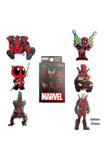 Deadpool by Loungefly Enamel Pins Blind Box Deadpool Action Display (12)