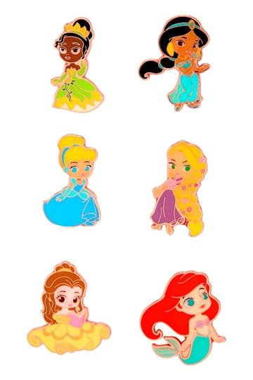 Disney Loungefly POP! Enamel Pins Princess Chibi 4 cm Assortment (12)