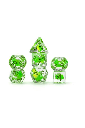 Dragon Storm Inclusion Dice Set Green Dragon (7)