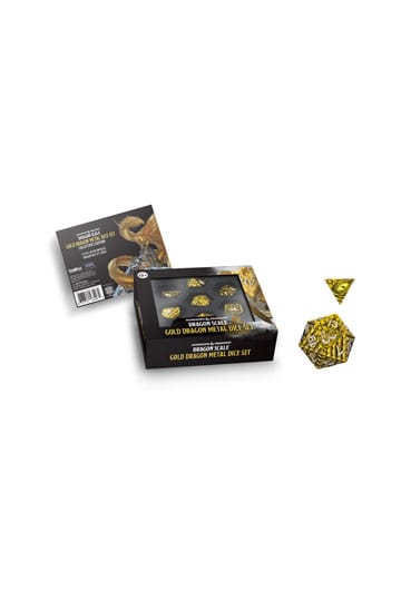Dungeons & Dragons Premium Metallwürfelset Drachenschuppe Gold (7)