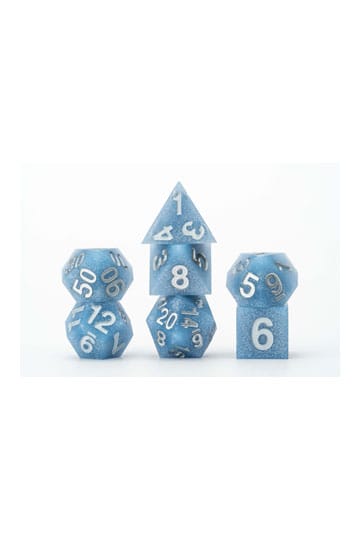 FanRoll Sharp Edge Silicone Dice Set Glacial Debris (7)