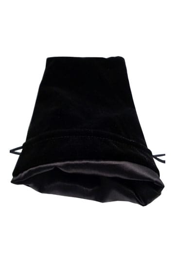 FanRoll Dice Bag Velvet Black with Black Satin Large