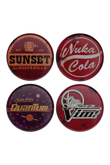 Fallout Coaster 4er-Pack Metallgetränke
