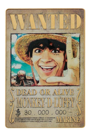 One Piece Ingot Luffy Wanted Poster Limited Edition