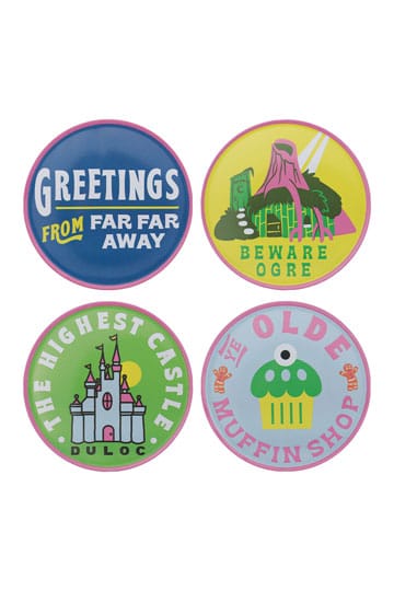 Sottobicchieri Shrek, confezione da 4