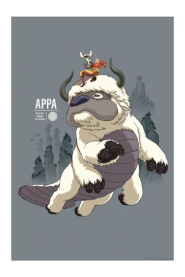 Avatar The Last Airbender Art Print Appa & Aang Limited Edition 42 x 30 cm