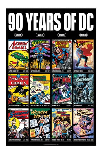 DC Comis Art Print 90 anni in edizione limitata 42 x 30 cm