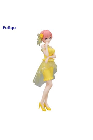 De kvintessentiella kvintuplets trio-try-it pvc-staty nakano ichika pastellklänning ver. 21 cm