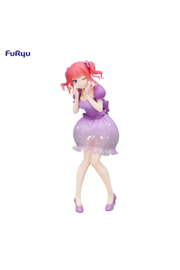 Özlü Quintuplets Trio-try-It PVC heykeli Nakano Nino Pastel Elbise Ver. 21 cm