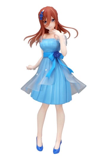 Özlü Quintuplets Trio-try-It PVC heykeli Nakano Miku Pastel Elbise Ver. 21 cm