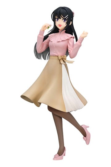 Rascal drömmer inte om Bunny Girl Senpai trio-try-it pvc-staty Mai Sakurajima Spring Outfit ver. 21 cm