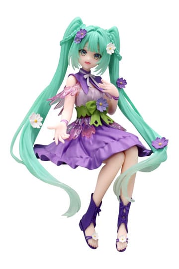 Hatsune Miku čep za rezance PVC statua Cvjetna vila Kozmos Ljubičasta boja ver. 14 cm