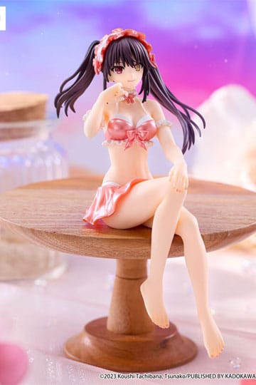 Date A Live V Noodle Stopper Estatua de PVC Kurumi Tokisaki Traje de baño Color rojo pastel Ver. 15cm